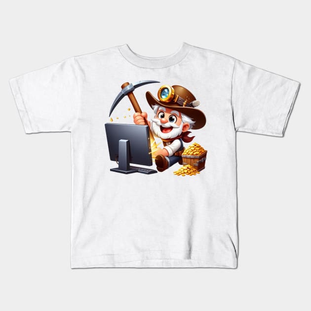 Crypto Miner Kids T-Shirt by Dmytro